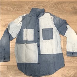 Leith Colorblock Jean Shirt Size S